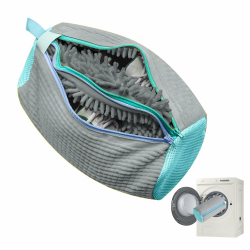TrendGate 2 in 1 Schuhwaschbeutel Waschmaschine 🌟 Doppel-Reißverschluss Doppeltaschen Schuhbeutel Angebot bei HelloDeals
