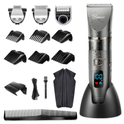 Hatteker Haarschneidemaschine 🧑‍🦰 Profi Haarschneider ✂️ Herren Haartrimmer 🪒 Bartschneider Barttrimmer Präzisionstrimmer 👨‍🦲 Langhaarschneider Wasserdicht 💧 3 In 1 Angebot bei HelloDeals