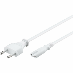 🔌🔋 Goobay 93988 Euro Netzkabel 2 polig C7 Buchse Typ C Eurostecker Verlängerung Stromkabel Eurokabel Haushaltsgeräte Weiß Verlängerungskabel 5m Angebot bei HelloDeals