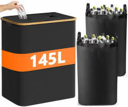 RDDAIPE Pfandflaschen Sammelbehälter mit Deckel 145l 🌿 XXL Küche Flaschensammler Leergut 🏡 Angebot bei HelloDeals