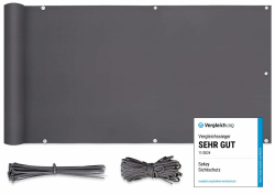 Sekey Balkon Sichtschutz Balkonabdeckung 90x600cm Anthrazit 🌿🏡 Angebot bei HelloDeals