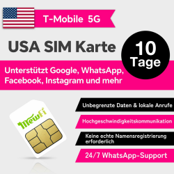 📱🌎 T-Mobile USA SIM-Karte - Unbegrenzte Anrufe & Daten für USA-Reisen 🚀 Angebot bei HelloDeals