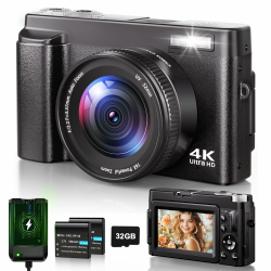 Digitalkamera 4K, 48MP 16X Autofokus Digitalzoom Fotokamera 📸🎥 Angebot bei HelloDeals