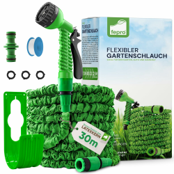 Fepro® Flexibler Gartenschlauch mit 7 Funktion 30m basic 🌿💦 Angebot bei HelloDeals