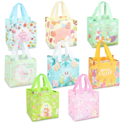 🐰🥕🐤 Ostereiersuche-Taschen mit Griffen - Set mit 8 Stück Angebot bei HelloDeals