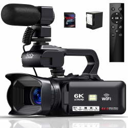 Videokamera 6K Camcorder 64MP 18X Digital Zoom 📹🔥 Angebot bei HelloDeals