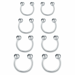 👃💍 Funseedrr Nasenpiercing Hufeisen Lippenpiercing Septum Ring Set Chirurgenstahl 1,2mm Nase Lippe Ohrring Piercing Schmuck(6-12mm Durchmesser) Angebot! 💎 Angebot bei HelloDeals