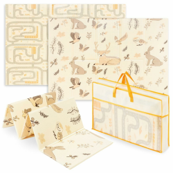 👶 Mamabrum Faltbare Baby-Spielmatte XXL | Premium XPE Schaumstoff | Wasserabweisende Krabbelmatte Angebot bei HelloDeals
