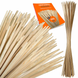 🔥🍢 100 Stockbrot Spieße - Lagerfeuer Spieße lang (Grillspieße Lagerfeuer) 90 cm - Ø 6mm aus 100% Bambus Angebot bei HelloDeals