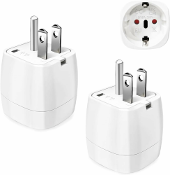 2 Stück Reiseadapter USA Adapter Steckdose 🌍🔌 Angebot bei HelloDeals