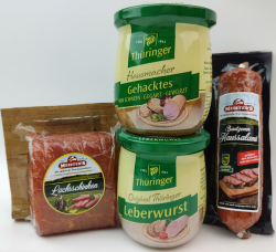 Wurstpaket Oberlausitz | 🌭🎁 Präsentkorb mit Edel Salami & geräuchertem Schinken Angebot bei HelloDeals