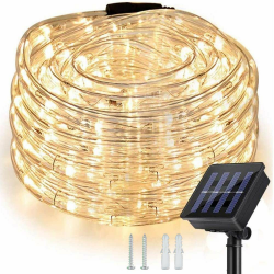 Angebot: Solar Lichterschlauch 10m 100er LED Lichter mit 8 Modi Innen und Außen 🌟 Angebot bei HelloDeals