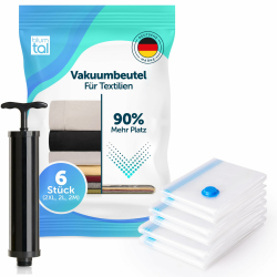Blumtal Vakuum-Kompressionsbeutel - Vakuumbeutel für Kleidung - 6er Set Angebot bei HelloDeals