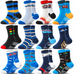 Welwoos 12 Paare Stoppersocken Kinder Baby Jungen Antirutschsocken 🧦👶 Angebot bei HelloDeals