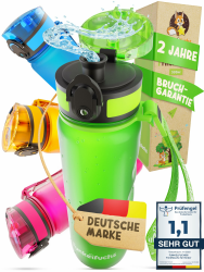 Funkelfuchs® - Trinkflasche für Kinder – 500ml, Grün – Kohlensäure geeignet Angebot bei HelloDeals