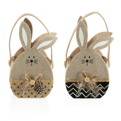 🐰🎁 com-four® 2x Niedliche Filztaschen in Osterhasen-Form zum Verschenken - Deal Angebot bei HelloDeals