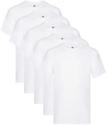 Angebot: Fruit of the Loom Herren Original T. T-Shirt (5er Pack) L Weiß 🍎👕 Angebot bei HelloDeals