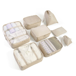 🧳🌟 BillyBath Koffer Organizer Set - 8-teilig, Beige 🌟🧳 Angebot bei HelloDeals