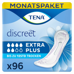 🌸 TENA Discreet Extra Plus - 96 Einlagen im Monatspaket 🎉 Angebot bei HelloDeals