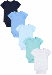 👶👕 TupTam Jungen Baby Body Kurzarm in Unifarben - 5er Pack Angebot bei HelloDeals
