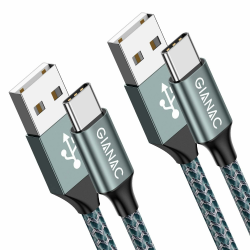 🔋 GIANAC USB C Kabel [2 Stück 2m] Schnellladung und Synchronisierungskabel 🔌 Angebot bei HelloDeals