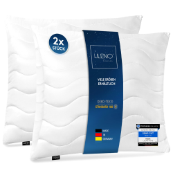 LILENO HOME Kopfkissen 80x80 cm [2er Set] MEDIUM mit 850g Kissen-Füllung - Premium Qualität 🌟 Angebot bei HelloDeals