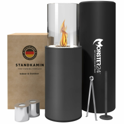 Monster24 Bio-Ethanol Standkamin für Indoor & Outdoor 🔥 Angebot bei HelloDeals