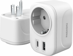 Reisestecker Adapter USA Deutschland Stecker USA Adapter Steckdose mit USB A & C 🌍🔌 Angebot bei HelloDeals