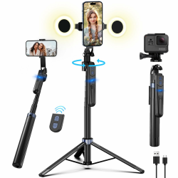 180CM Auto Face Tracking Stativ für Smartphone mit 360° Drehung und Licht Angebot bei HelloDeals