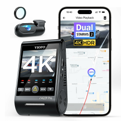 VIOFO A229 Pro 4K + 2K Dual STARVIS 2 HDR Vorne hinten Dashcam Auto 🚗📹 Angebot bei HelloDeals