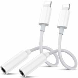 Lightning auf 3.5 mm Kopfhörer Adapter für iPhone [MFi Zertifiziert] 2 Pack 🎧📱 Angebot bei HelloDeals