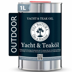 🌿 OLI-NATURA Yacht & Teaköl - Holzöl für Außen - 1 Liter 🌞 Angebot bei HelloDeals