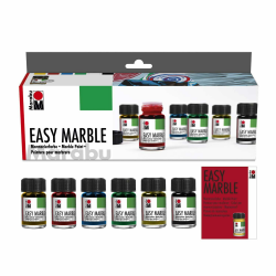 🎨🌟 Angebot: Marabu Easy Marble Starter Set - Marmorierfarbe für Kunststoff, Glas, Holz und mehr! 🌟🎨 Angebot bei HelloDeals