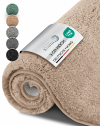 🛁 Badematte rutschfest 100x60 cm – Duschvorleger Hochflor Badteppich rutschfest Waschbar Shaggy Optik – Flauschig Badvorleger Badezimmerteppich Groß – Badematte Natur BeauMare FL Angebot bei HelloDeals