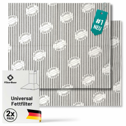 🌟 FilterBase® Universal Fettfilter Dunstabzugshaube | 2er Pack | Fett Filter Sättigungsanzeige 🌟 Angebot bei HelloDeals