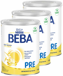 👶🍼 BEBA PRE Anfangsmilch von Geburt an, Babynahrung, nur Laktose, ohne Palmöl, 3er Pack (3 x 800g) 🌿 Angebot bei HelloDeals