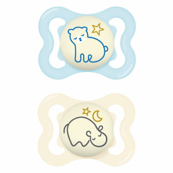 🌙🐻 MAM Supreme Night Schnuller im 2er-Set 🐻🌙 Angebot bei HelloDeals