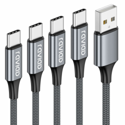 RAVIAD USB C Kabel [4Pack 0.5M 1M 2M 3M] 3.1A Ladekabel USB C Schnellladekabel Nylon für iPhone 15 Pro Max, Samsung Galaxy S24 S23 S22 S21 S20 Note 10, Huawei P60 Angebot bei HelloDeals