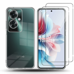 📱 QULLOO Silikon Hülle für OPPO Reno 11 F 5G + Schutzfolie [2 Stück] 📱 Angebot bei HelloDeals