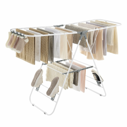 SONGMICS Wäscheständer, Standtrockner LLR502G01 - Wolkenweiß-Taubengrau Angebot bei HelloDeals