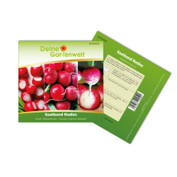 Saatband Radies 5 m mit 3 Sorten - Parat, Riesenbutter und Rundes halbrot-halbweiß Angebot bei HelloDeals