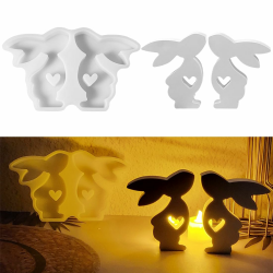 🐰🎨 Gießformen Silikon Ostern - Set mit 2 Osterhasen-Designs Angebot bei HelloDeals