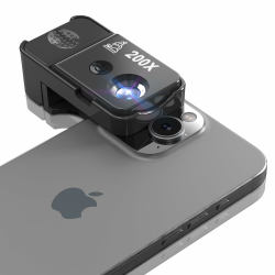 🔬 200X Handy Mikroskop mit LED-Licht, Mini-Mikroskop für Smartphone Kamera Angebot bei HelloDeals