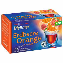 🍓🍊 Meßmer Erdbeere-Orange | 20 Teebeutel | Glutenfrei | Laktosefrei | Vegan 🍵 Angebot bei HelloDeals