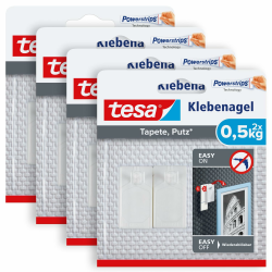 tesa Klebenagel für Tapeten und Putz 0,5kg - 4er Pack 🖼️🔨 Angebot bei HelloDeals