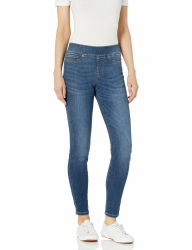 Amazon Essentials Damen Pull-On Stretch-Jeggings mit mittelhohem Bund (in Übergrößen erhältlich) 40 Kurz Mittelblau 😍👖 Angebot bei HelloDeals