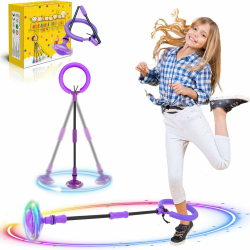 🎉 Kinder Blinkender Springring - Sport Sprungball - Faltbarer Flash Jumping Ball Angebot bei HelloDeals