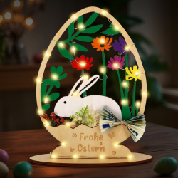 Osterdeko Holz mit LED Lichterkette 🐰🌸 Angebot bei HelloDeals