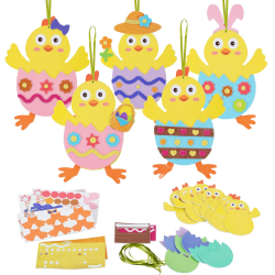 🐣 LAMEK 12 Osterküken Bastelset für Kinder zum Basteln für Ostern 🎨 Angebot bei HelloDeals