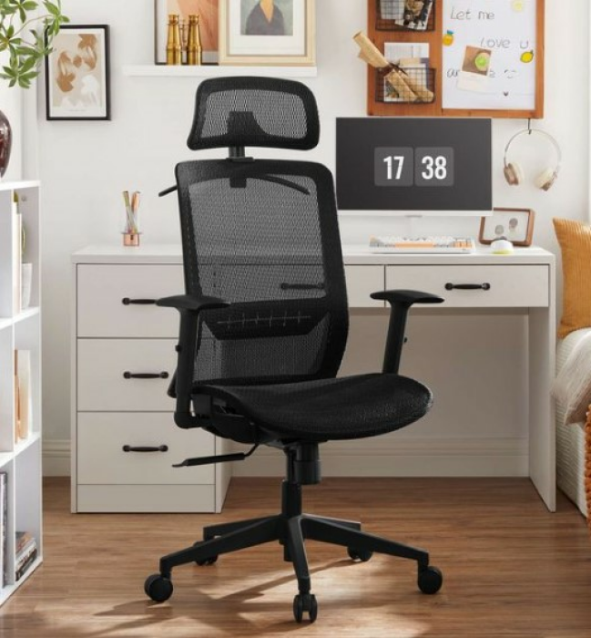 Bürostuhl mit Kleiderbügel schwarz
